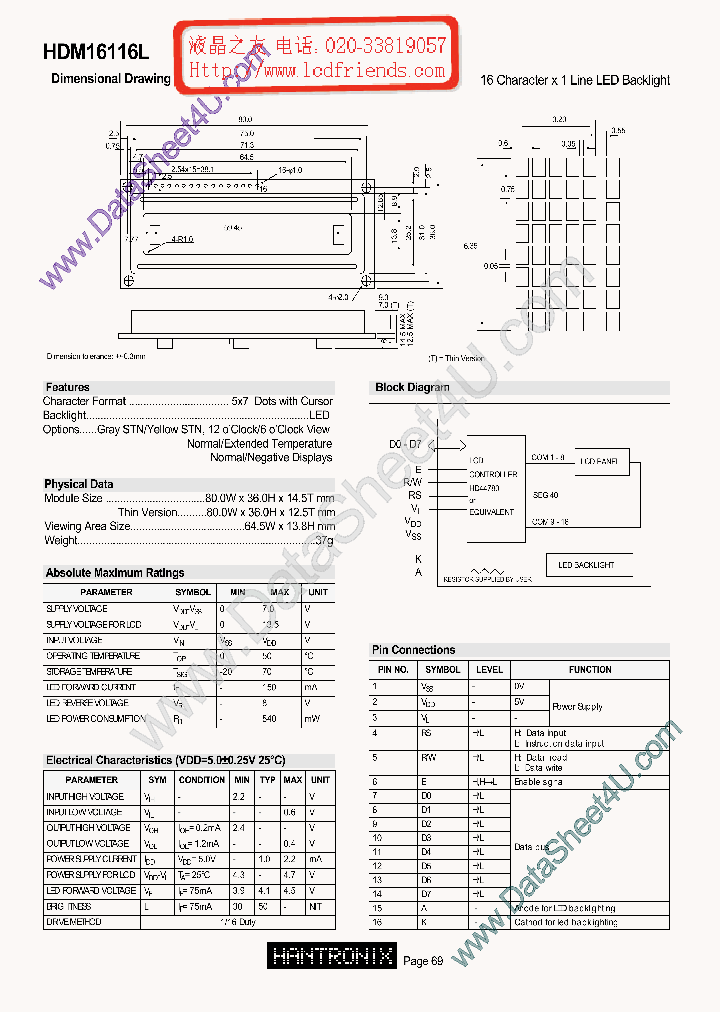 HDM16116LF_688796.PDF Datasheet