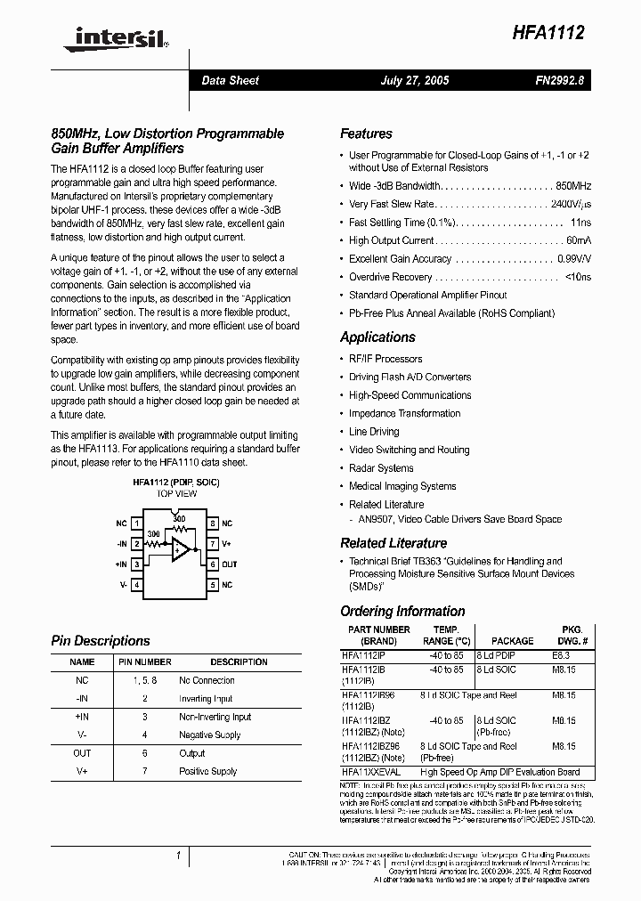 HFA1112IBZ_584645.PDF Datasheet