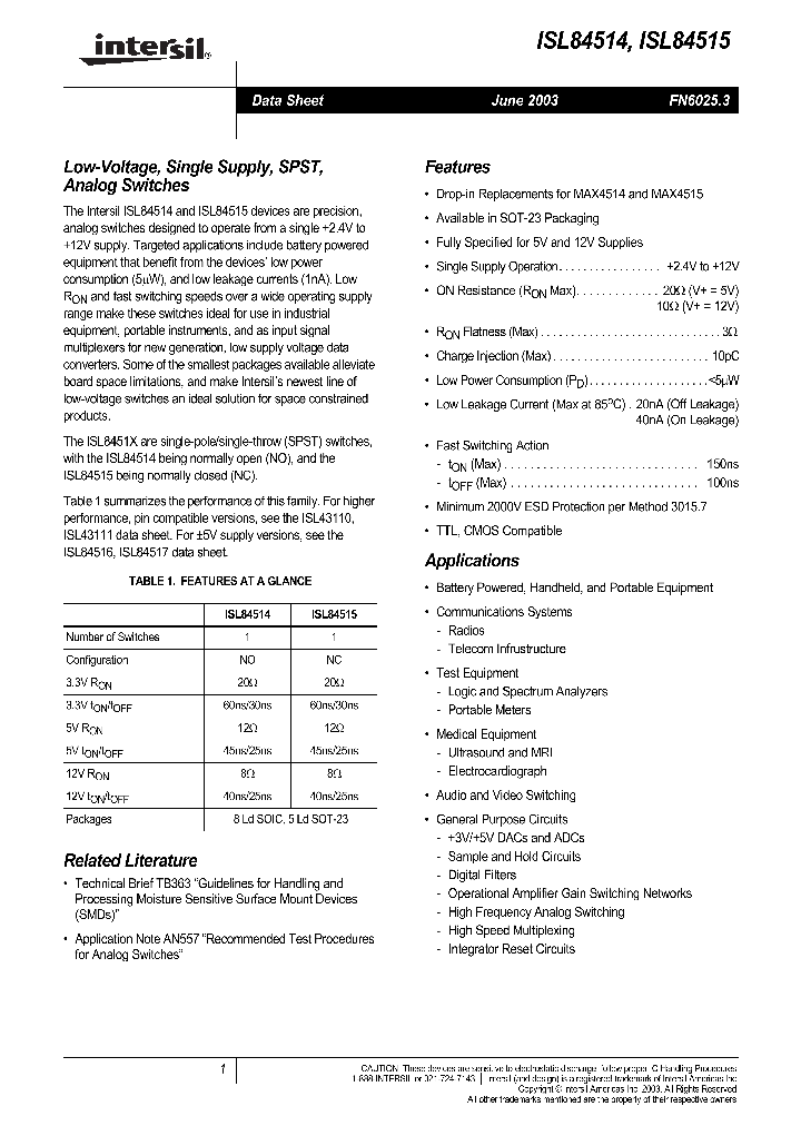 ISL84515IB_718909.PDF Datasheet