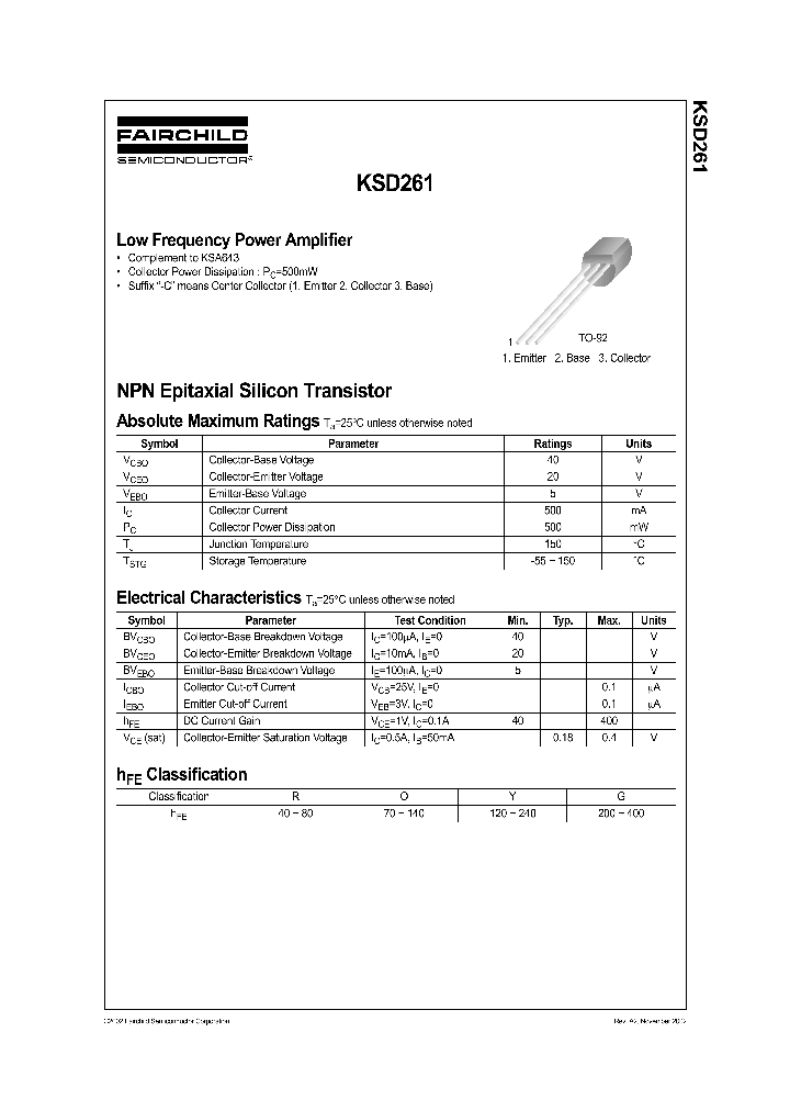 KSD261_701032.PDF Datasheet