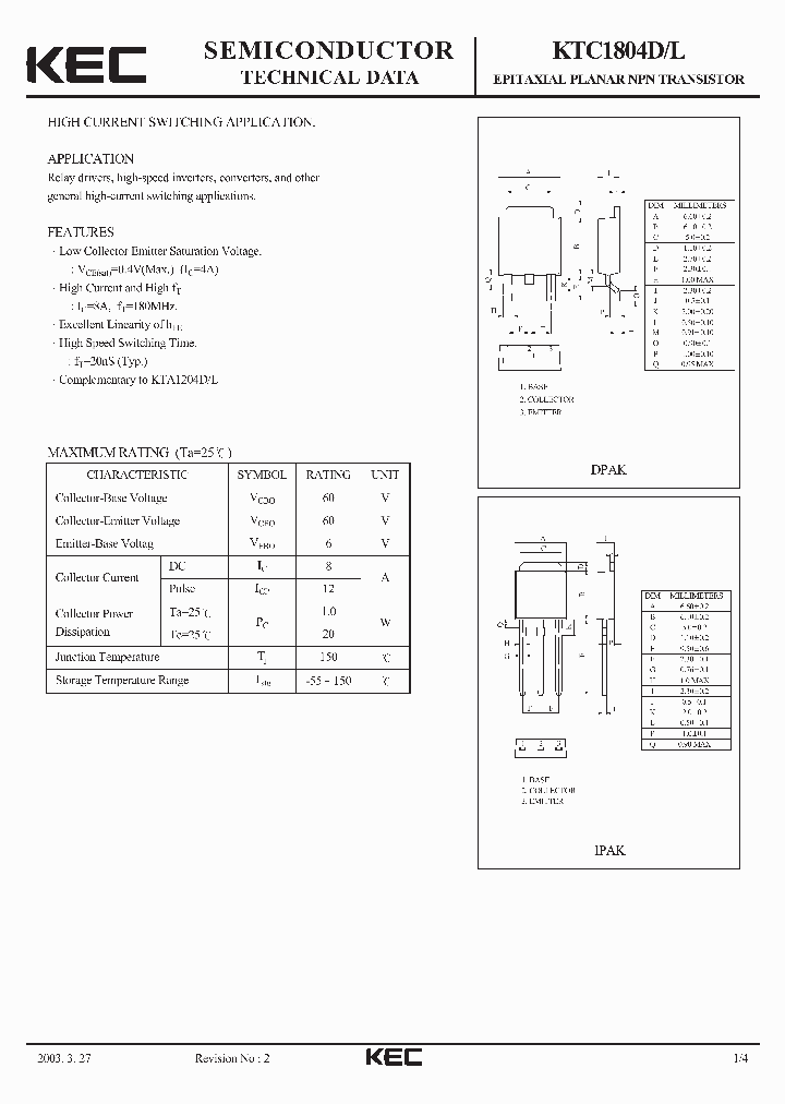 KTC1804L_574766.PDF Datasheet