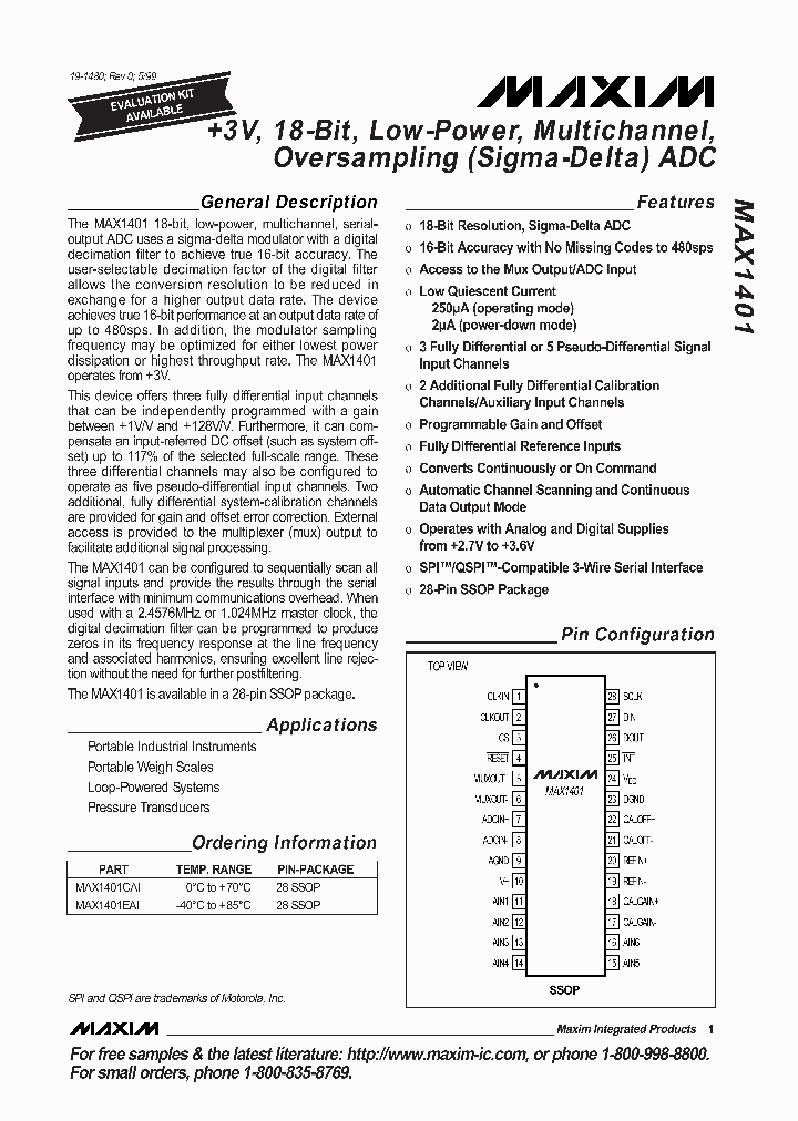 MAX1401EAI_762488.PDF Datasheet