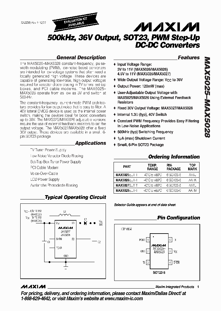 MAX5025_3008.PDF Datasheet