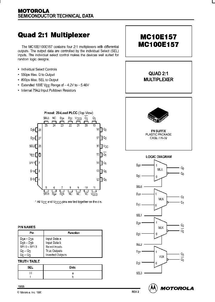 MC10E157_88336.PDF Datasheet