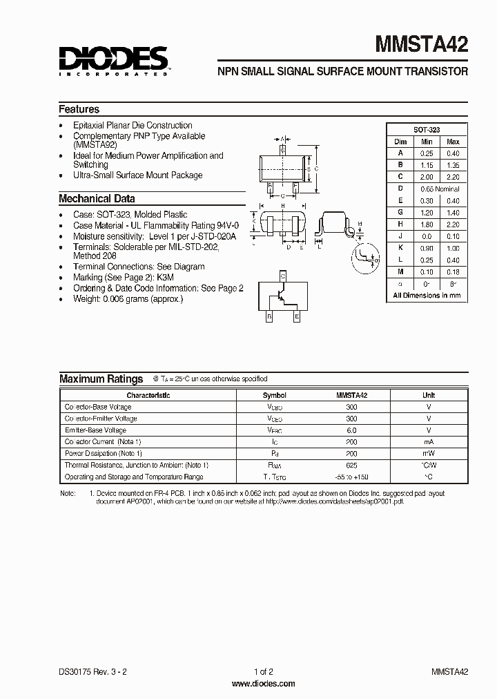 MMSTA42_729707.PDF Datasheet