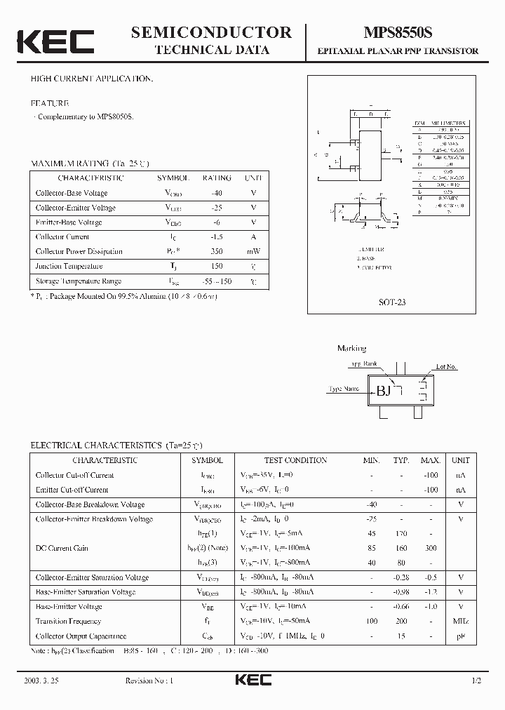 MPS8550S_164994.PDF Datasheet