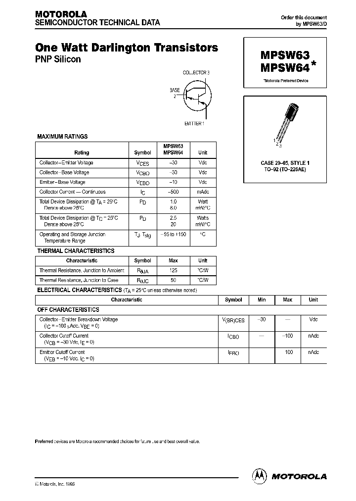 MPSW64_76803.PDF Datasheet