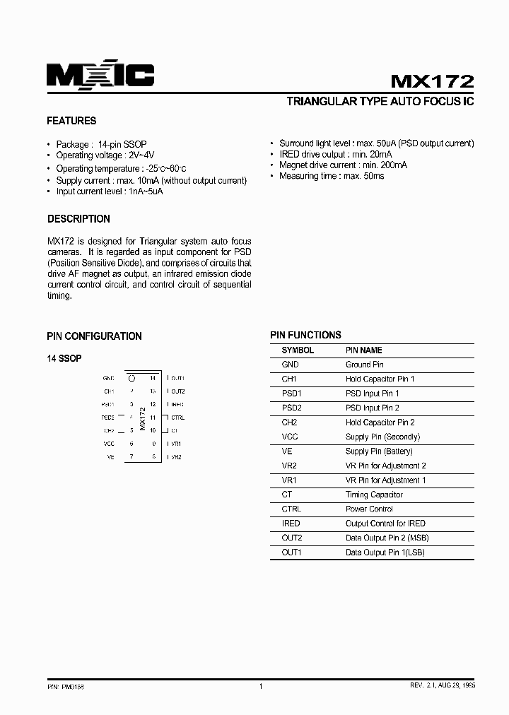 MX172_50602.PDF Datasheet