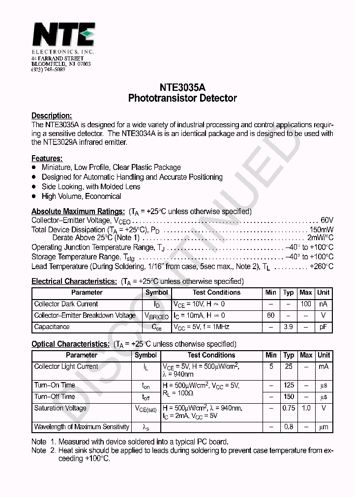 NTE3035A_710357.PDF Datasheet