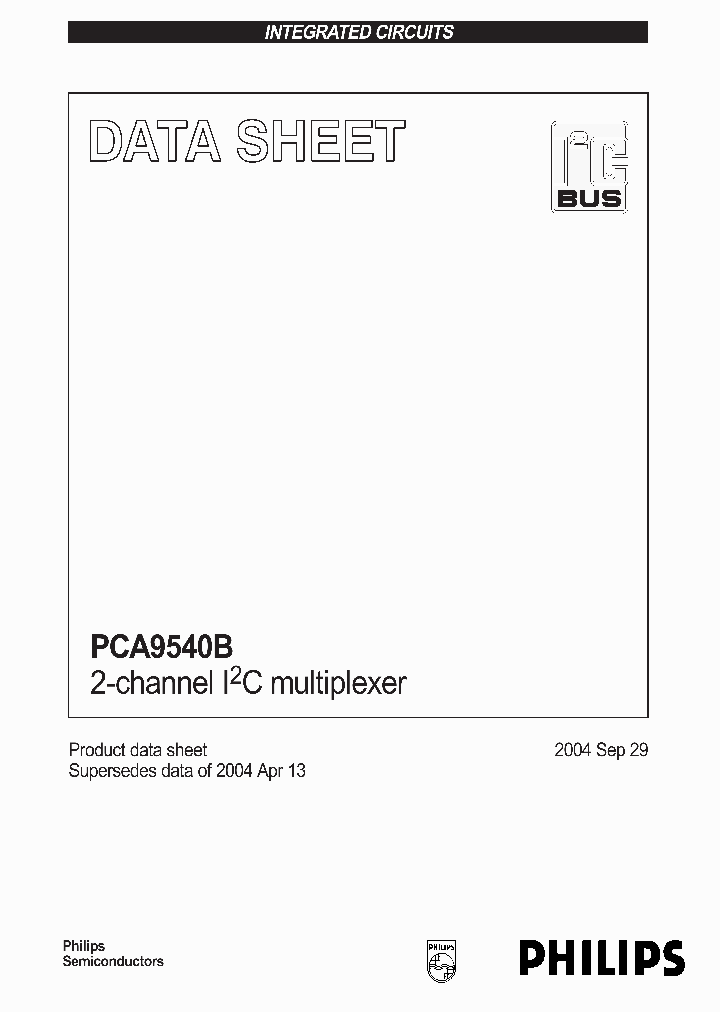 PCA9540B_88752.PDF Datasheet