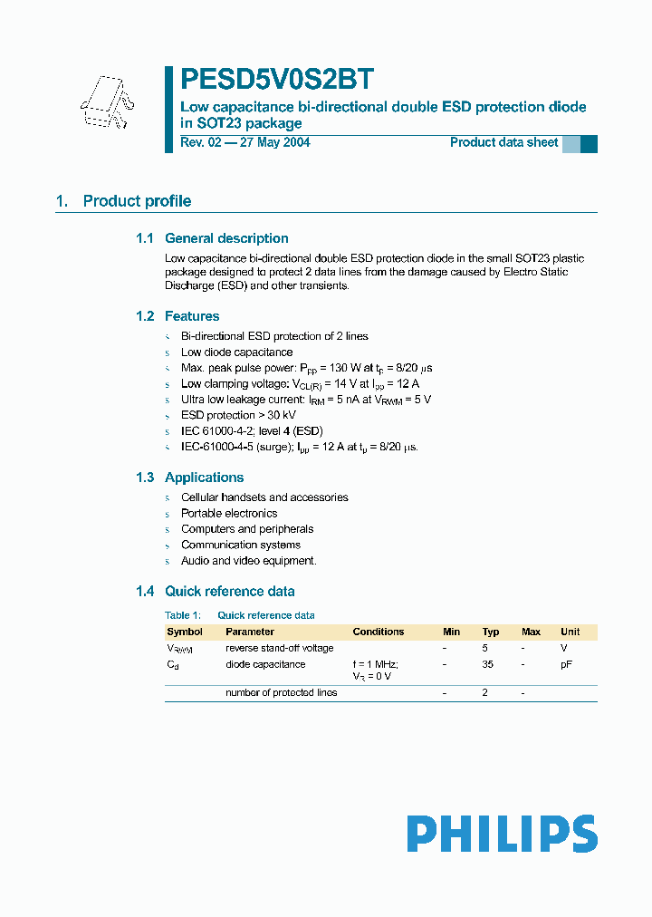 PESD5V0S2BT_563990.PDF Datasheet