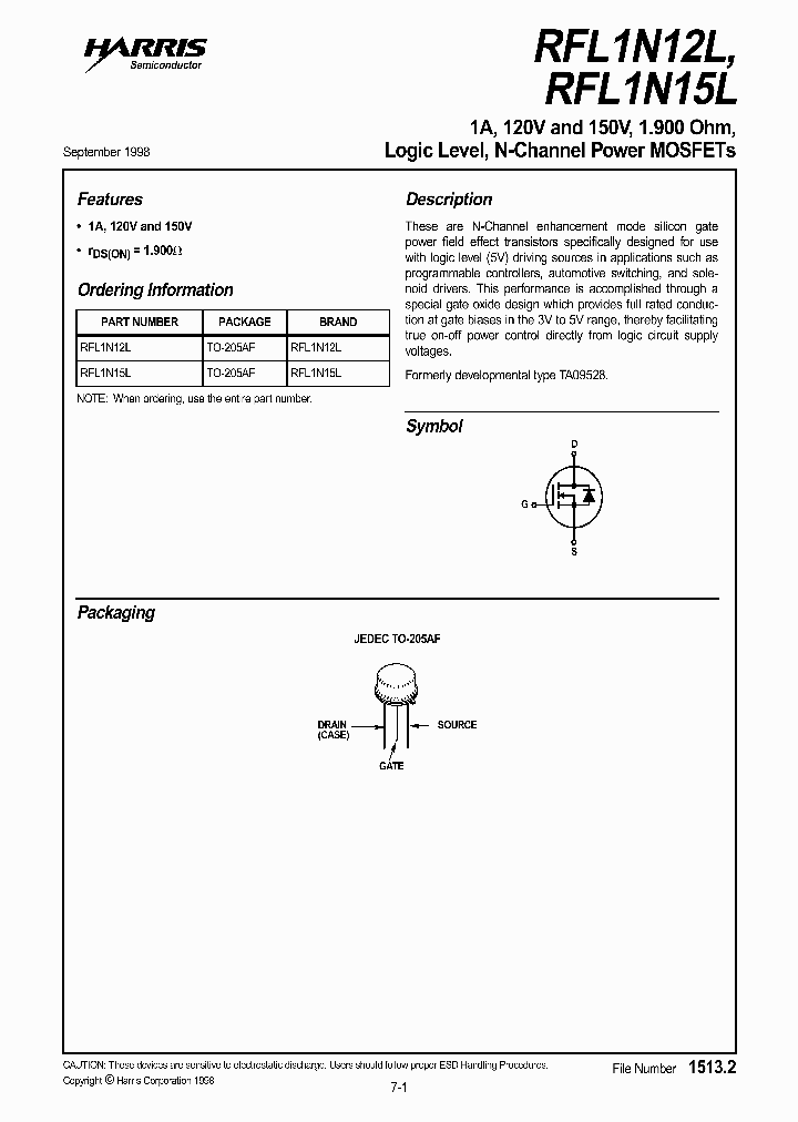 RFL1N15L_567016.PDF Datasheet