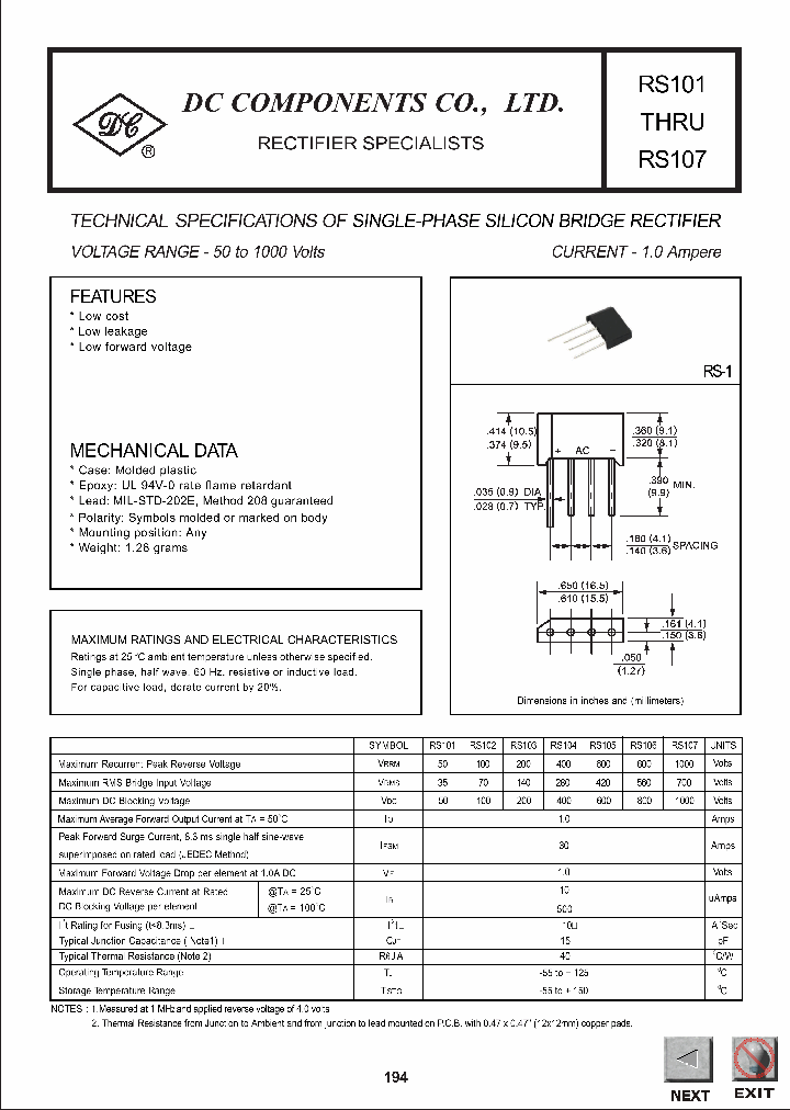 RS101_580120.PDF Datasheet