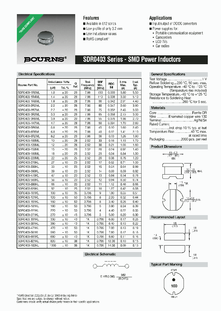SDR0403-181KL_695099.PDF Datasheet