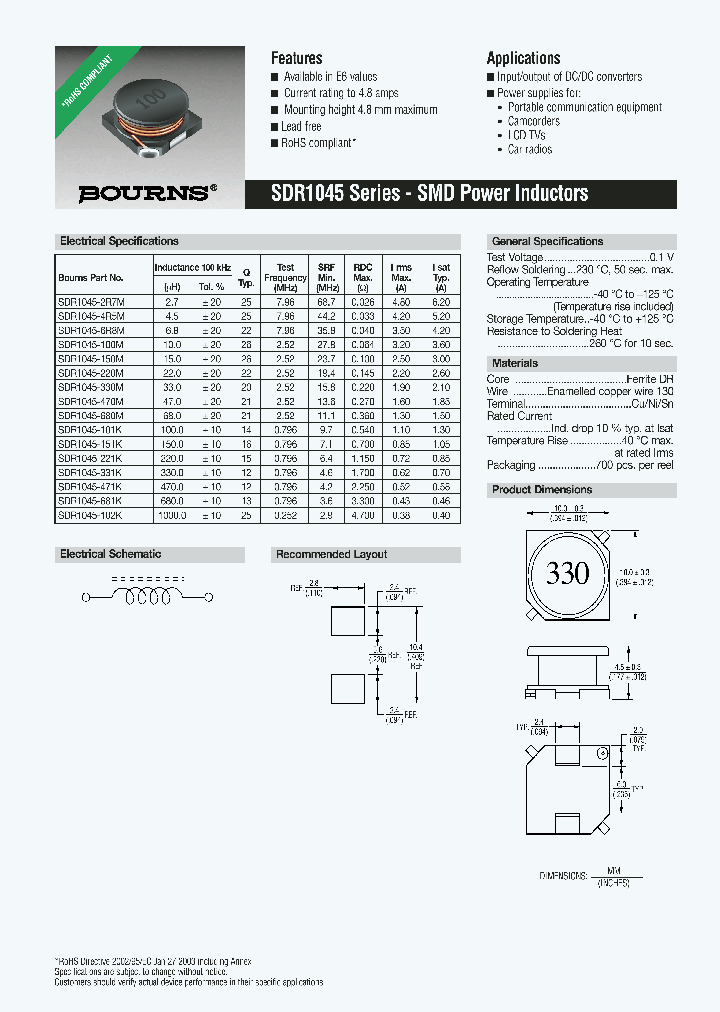 SDR1045_695283.PDF Datasheet