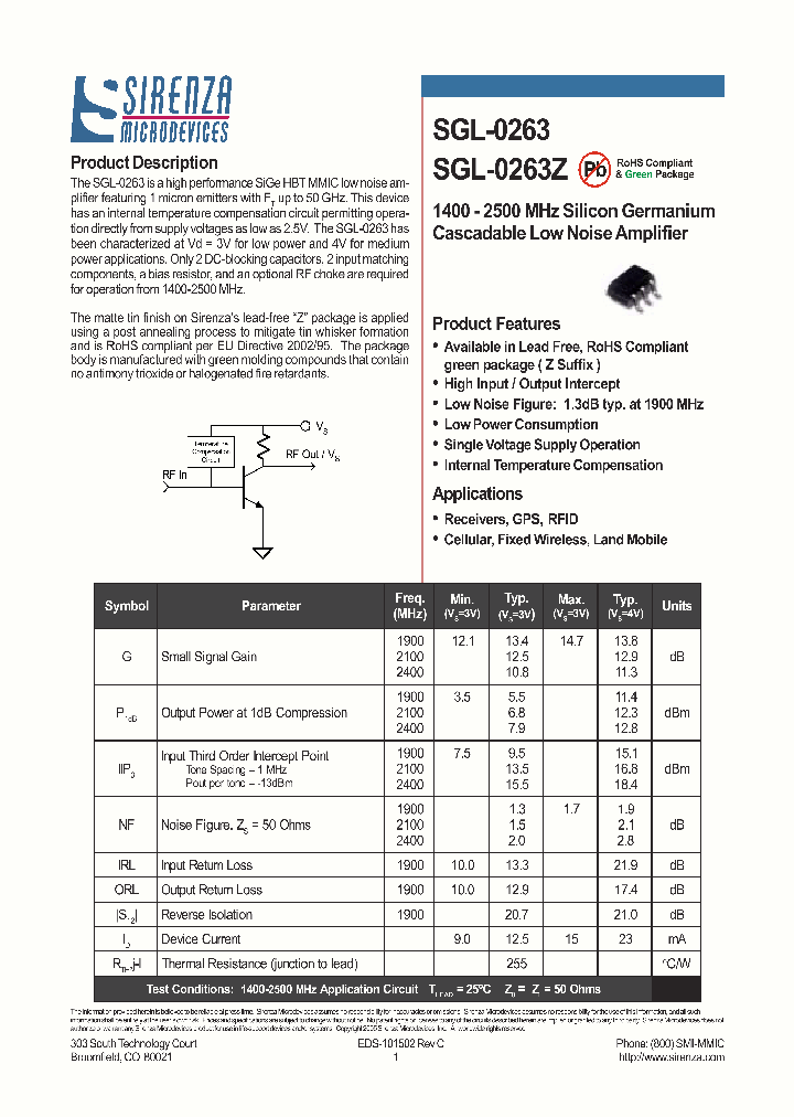 SGL-0263_654752.PDF Datasheet