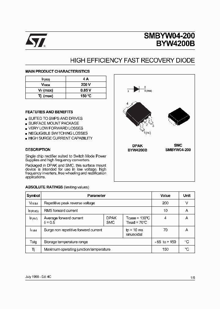 BYW4200B_291442.PDF Datasheet