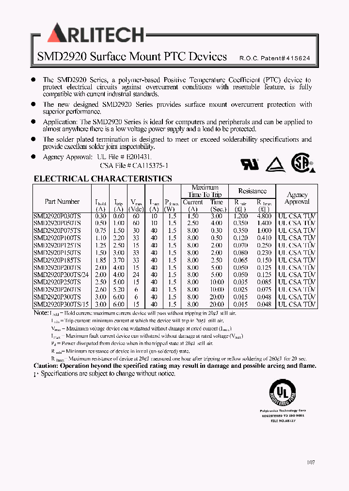 SMD2920P185TS_565530.PDF Datasheet