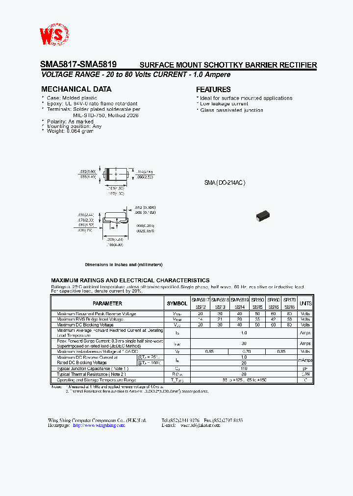 SR160SS16_609308.PDF Datasheet