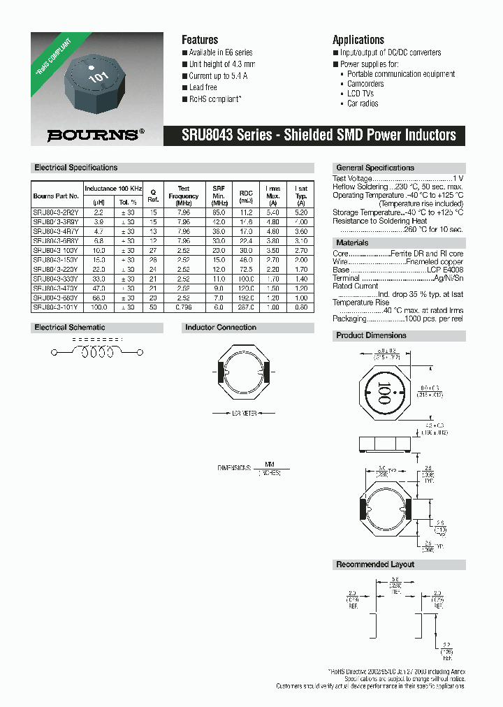 SRU8043-3R9Y_696793.PDF Datasheet