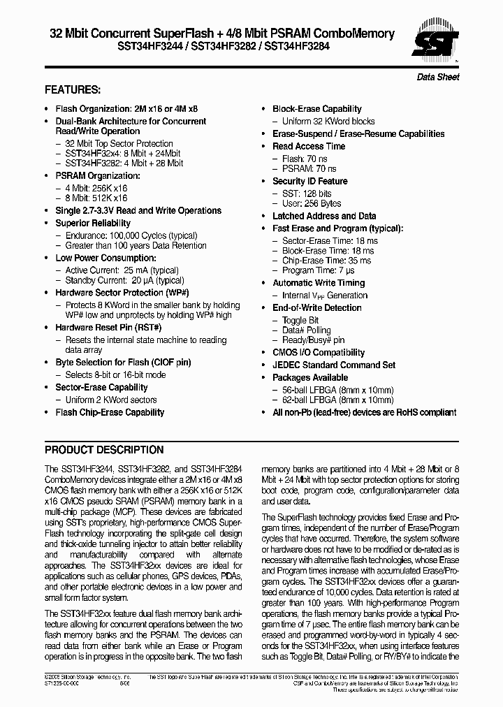 SST34HF3244_735775.PDF Datasheet