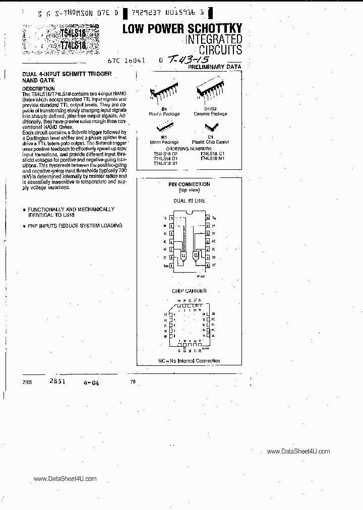 T74LS18_566970.PDF Datasheet