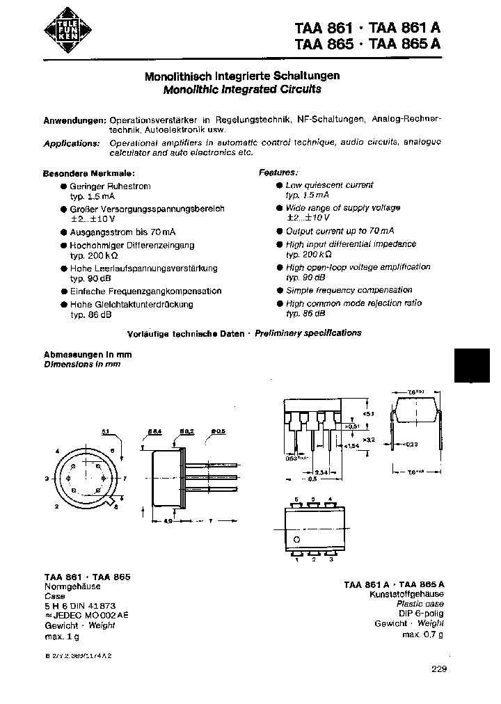 TAA865A_719430.PDF Datasheet