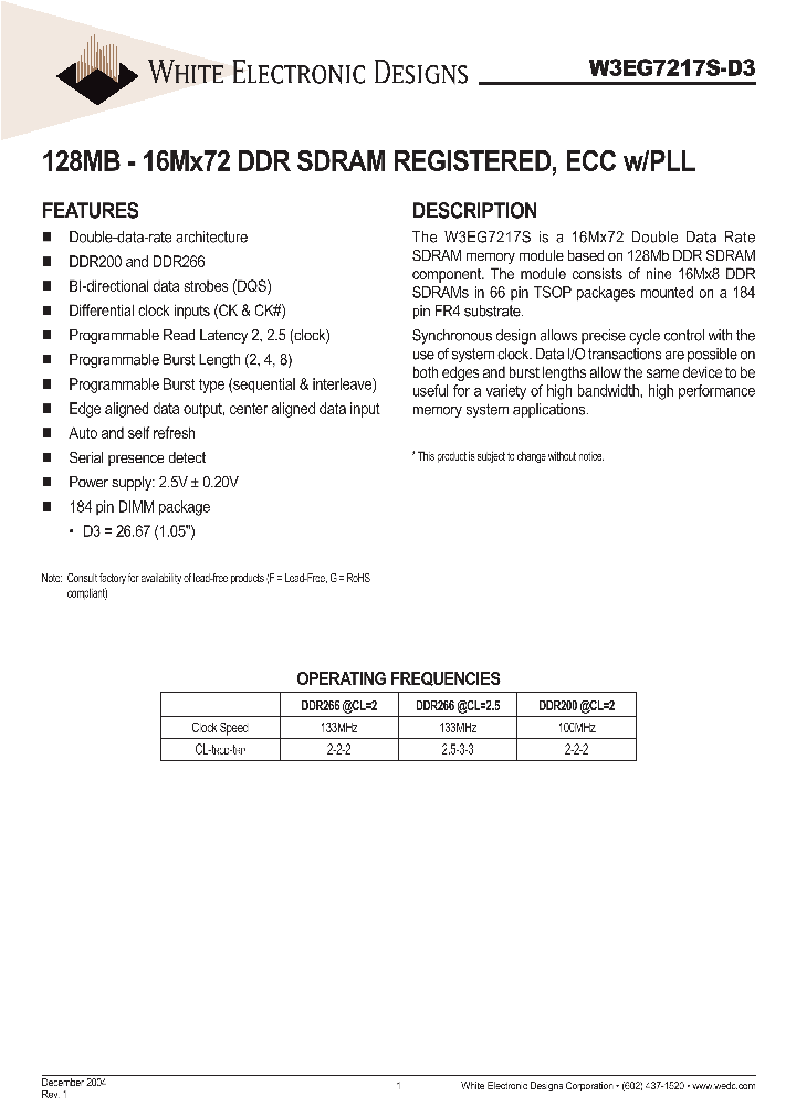 W3EG7217S262D3_652760.PDF Datasheet