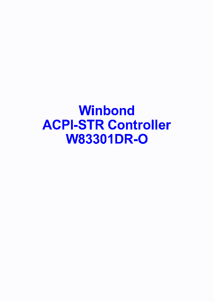 W83301DR-O_589613.PDF Datasheet