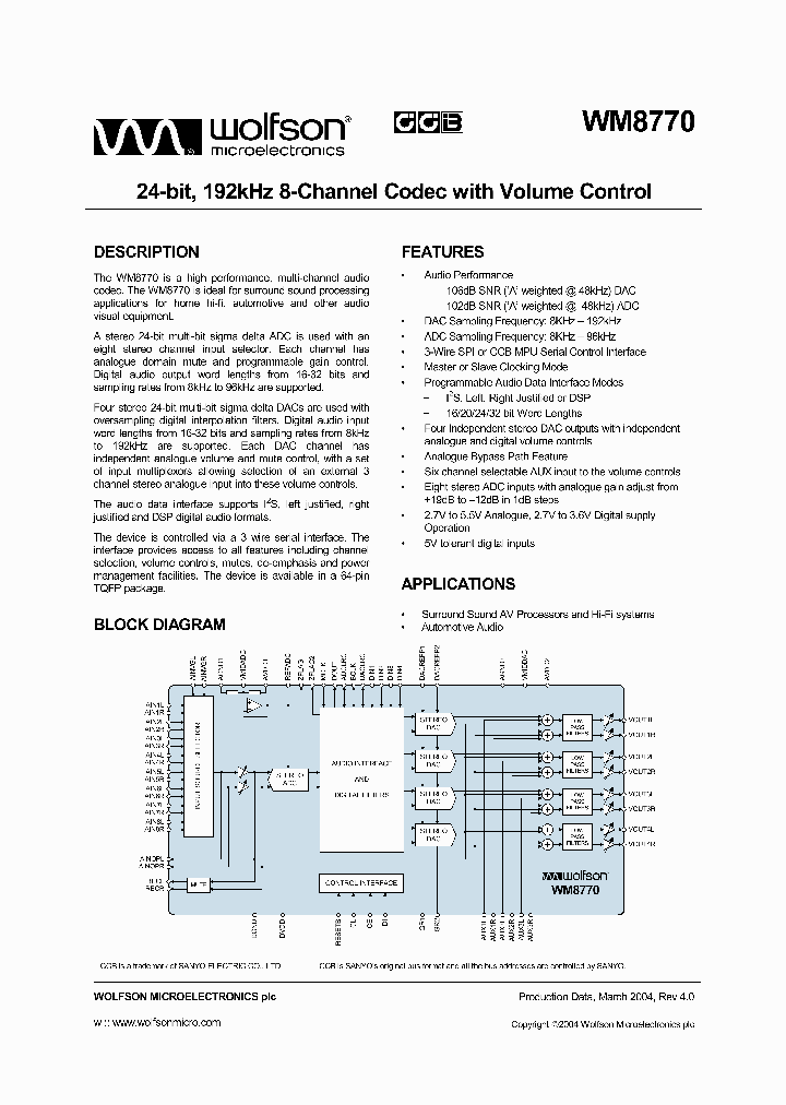 WM8770_562641.PDF Datasheet