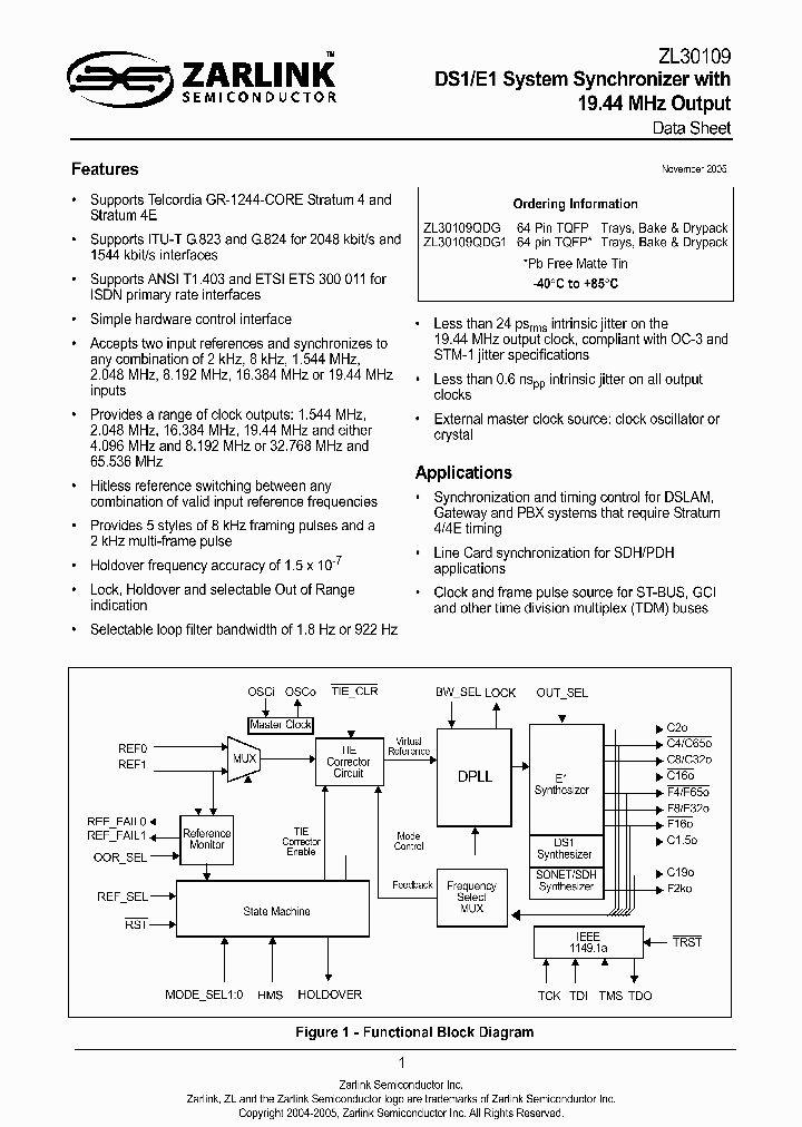 ZL30109QDG1_735220.PDF Datasheet