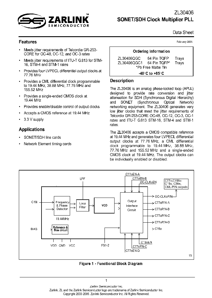 ZL30406QGC_565114.PDF Datasheet