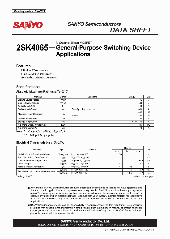 2SK4065_1019639.PDF Datasheet