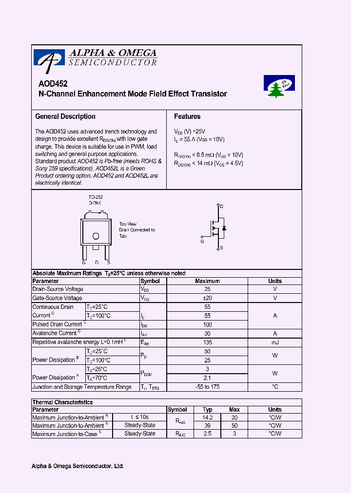 AOD452_1022366.PDF Datasheet