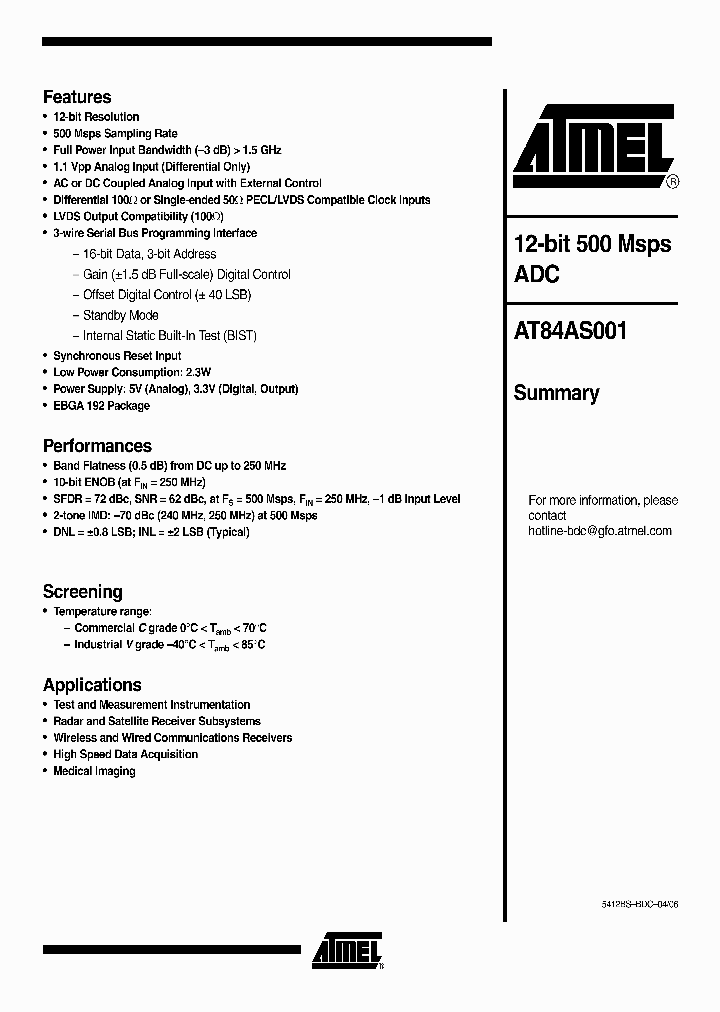 AT84AS001_883795.PDF Datasheet