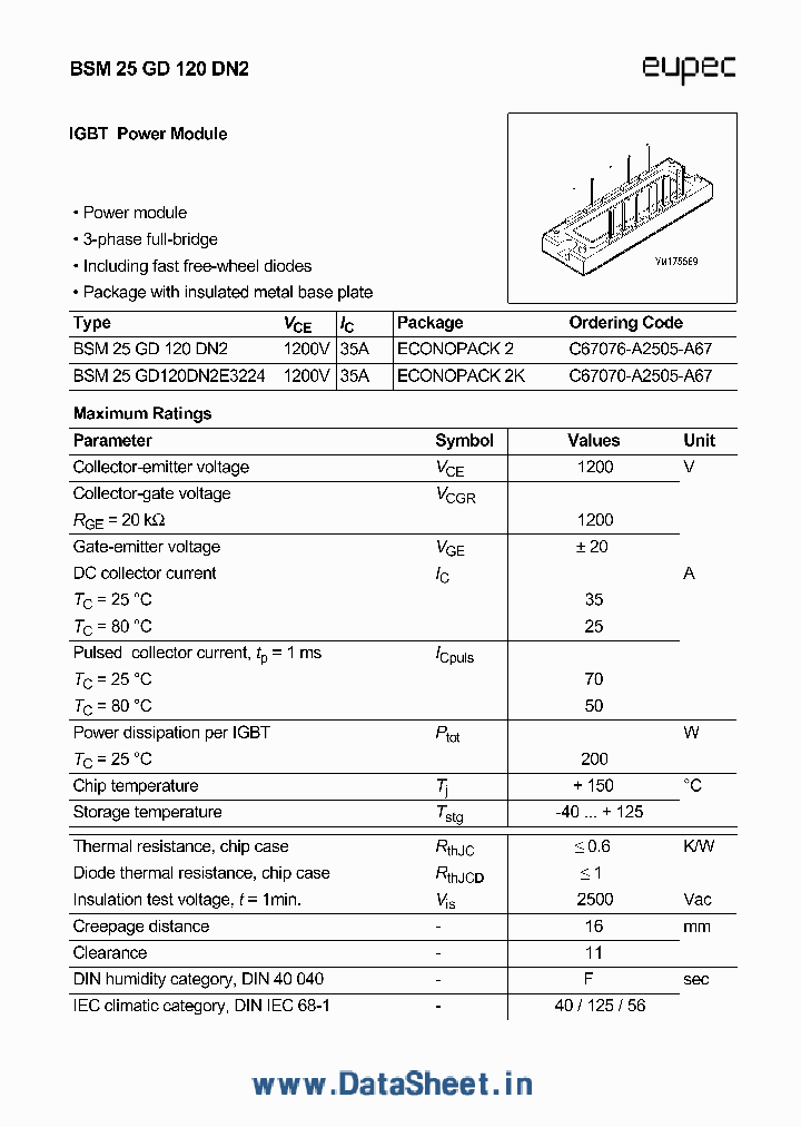 BSM25GD120DN2_813918.PDF Datasheet