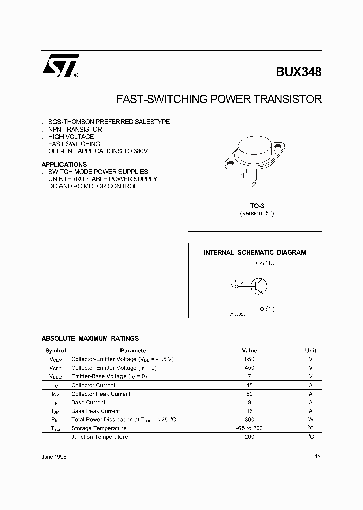 BUX348_943812.PDF Datasheet