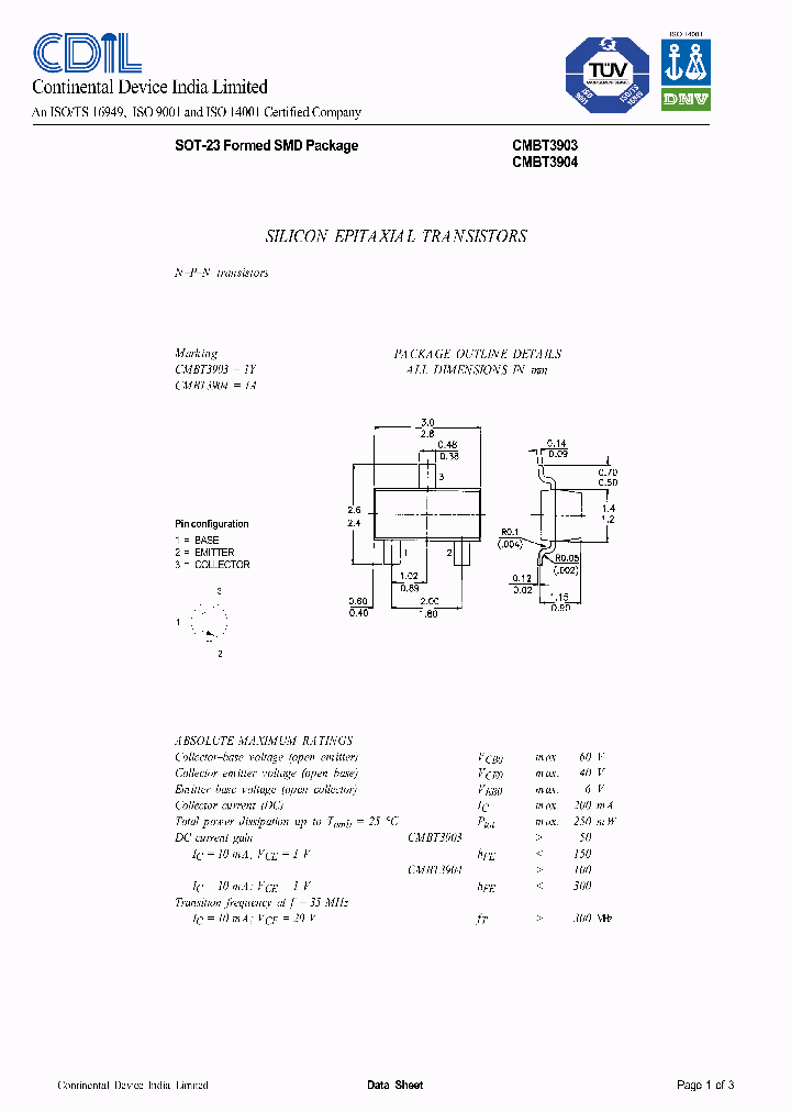 CMBT3904_633724.PDF Datasheet