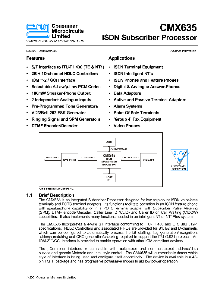 CMX635_1019408.PDF Datasheet