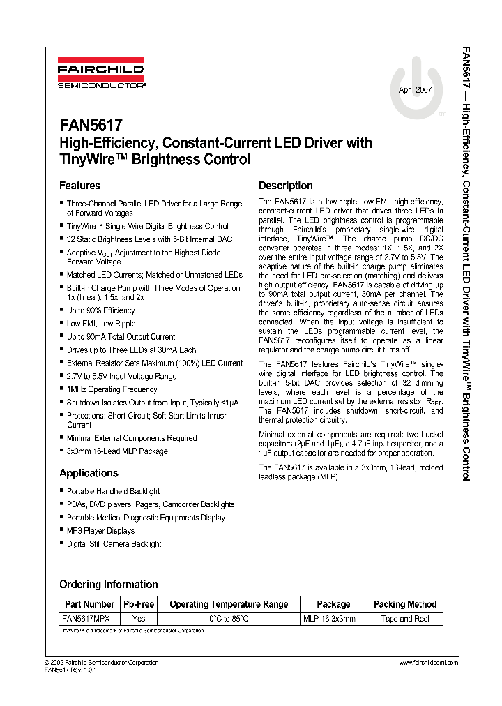 FAN5617MPX_747225.PDF Datasheet