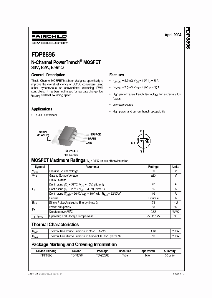 FDP8896_944181.PDF Datasheet