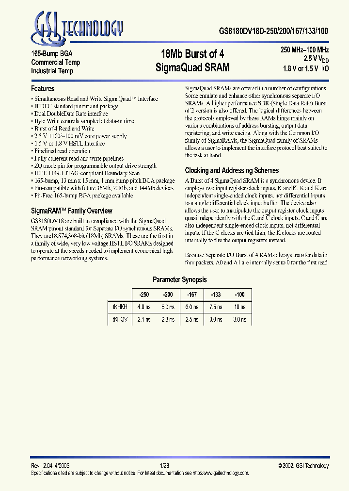 GS8180DV18D-200I_625012.PDF Datasheet