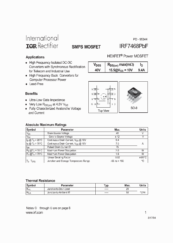 IRF7468PBF_922538.PDF Datasheet