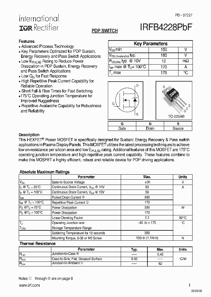 IRFB4228PBF_714395.PDF Datasheet