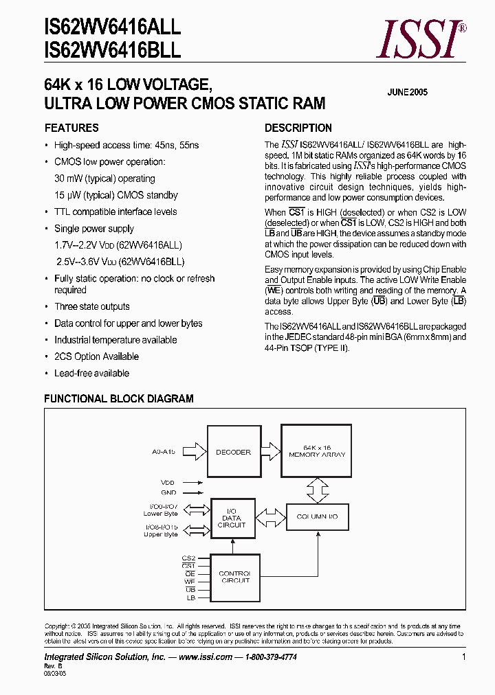 IS62WV6416BLL_660353.PDF Datasheet