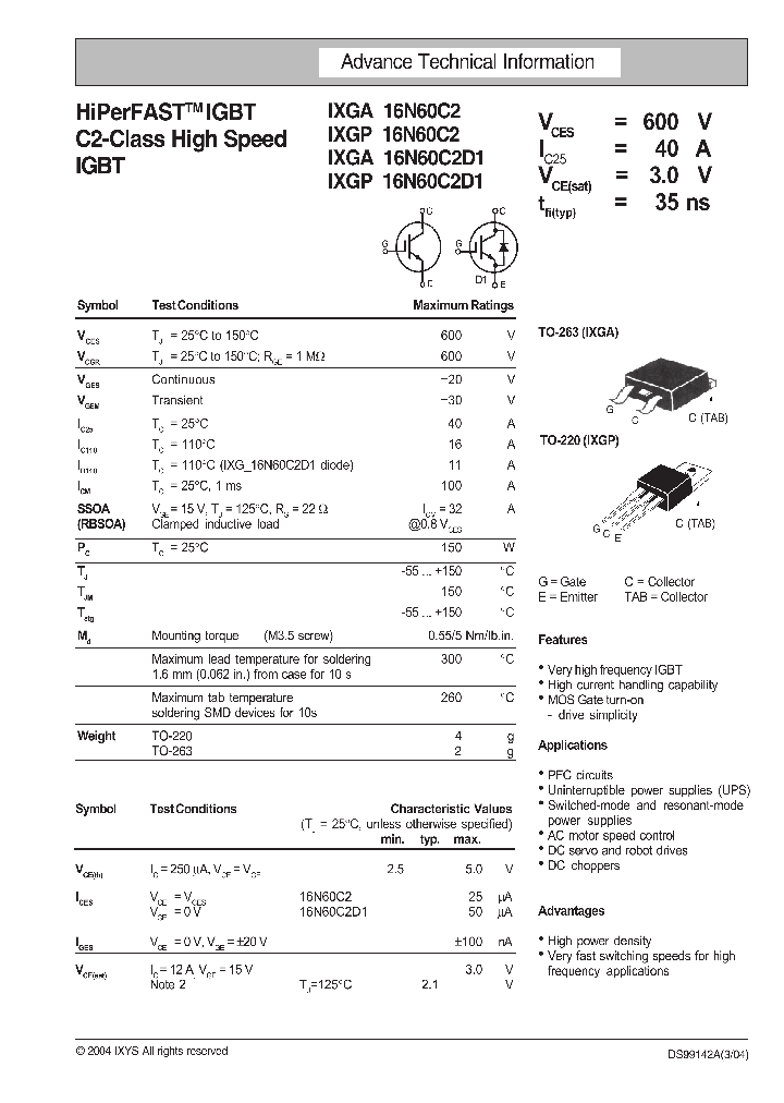 IXGA16N60C2_714926.PDF Datasheet