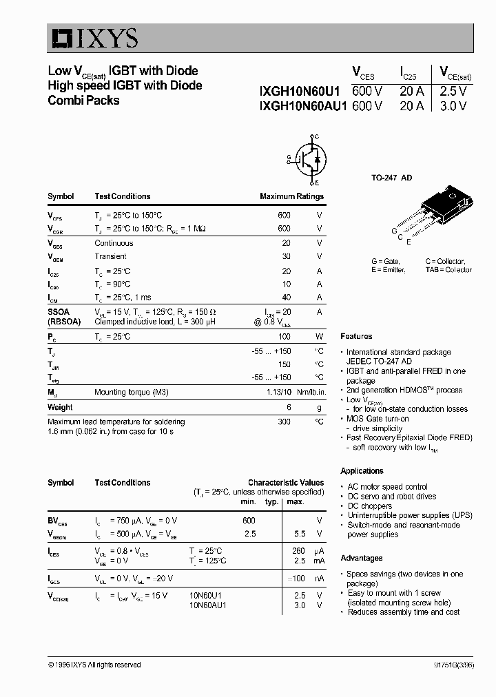 IXGH10N60AU1_952256.PDF Datasheet