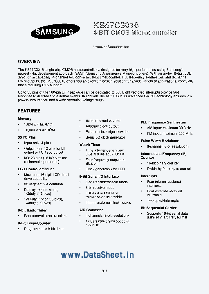 KS57C3016_881671.PDF Datasheet