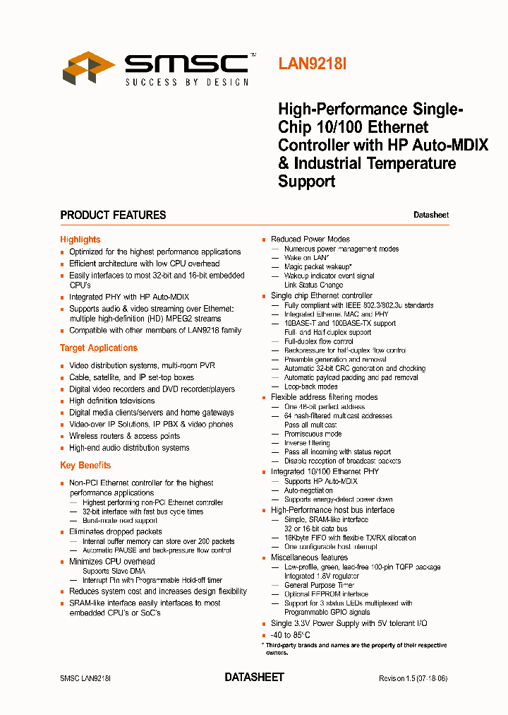 LAN9218I-MT-E2_722109.PDF Datasheet