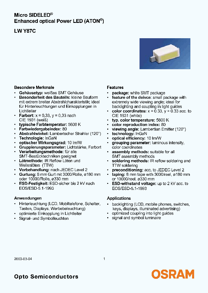 LWY87C_629747.PDF Datasheet